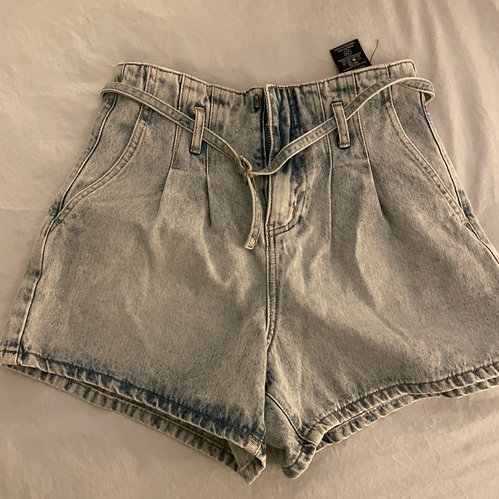 Blank NYC Light Wash High-Waisted Shorts
